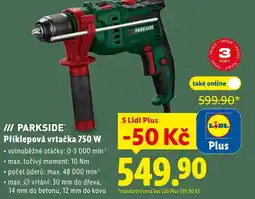 Lidl PARKSIDE Příklepová vrtačka 750 W nabídka