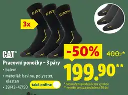 Lidl CAT Pracovní ponožky - 3 páry nabídka