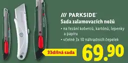 Lidl PARKSIDE Sada zalamovacích nožů nabídka