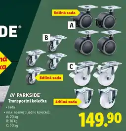Lidl PARKSIDE Transportní kolečka nabídka