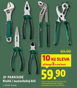 Lidl PARKSIDE Kleště / nastavitelný klíč nabídka