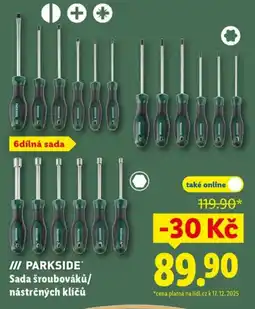 Lidl PARKSIDE Sada šroubováků/ nástrčných klíčů nabídka