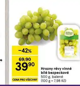 Tesco Hrozny révy vinné bílé bezpeckové nabídka