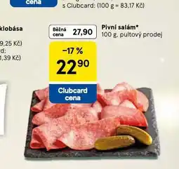 Tesco Pivní salám nabídka