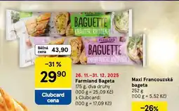 Tesco Farmland bageta nabídka