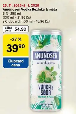 Tesco Amundsen vodka bezinka & máta nabídka