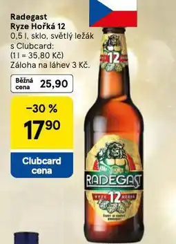 Tesco Pivo radegast ryze hořká 12 nabídka
