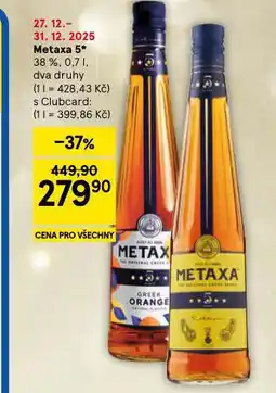 Tesco Metaxa 5 nabídka