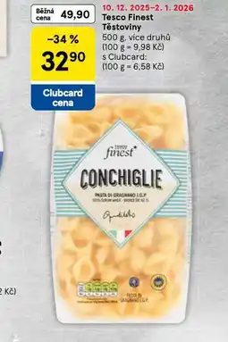 Tesco Těstoviny nabídka