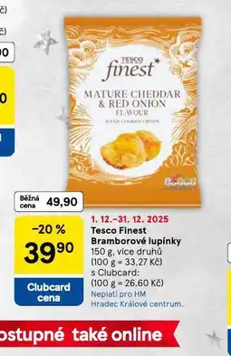 Tesco Bramborové lupínky nabídka