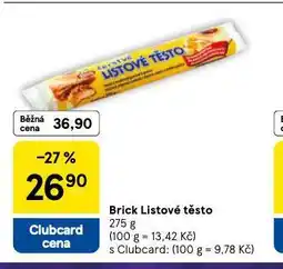 Tesco Brick listové těsto nabídka