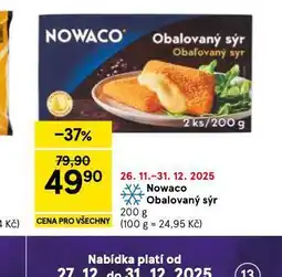 Tesco Nowaco obalovaný sýr nabídka
