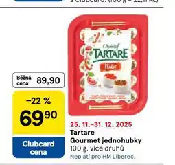 Tesco Tartare gourmet jednohubky nabídka