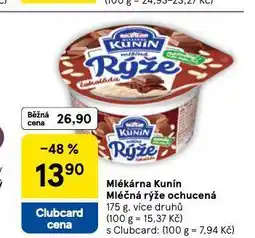 Tesco Mléčná rýže ochucená nabídka