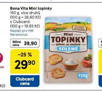 Tesco Bona vita mini topinky nabídka