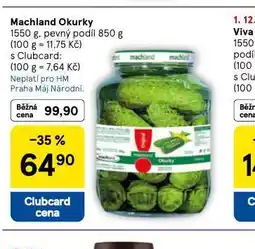Tesco Machland okurky nabídka