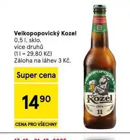 Tesco Pivo velkopopovický kozel 11 nabídka