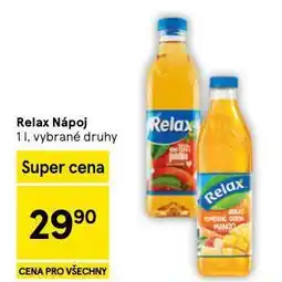 Tesco Relax nápoj nabídka