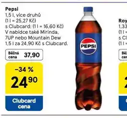Tesco Pepsi, mirinda, 7up, mountain dew nabídka