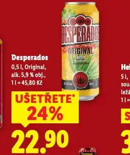 Lidl Pivo desperados nabídka
