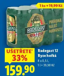 Lidl Radegast 12 Ryze hořká nabídka