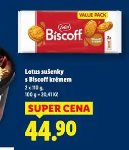 Lidl Sušenky lotus s biscoff krémem nabídka