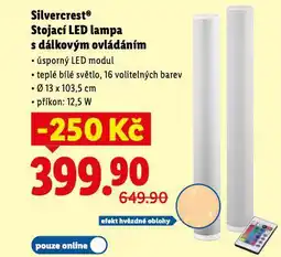 Lidl Stojací led lampa s dálkovým ovládání nabídka