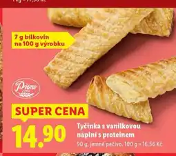 Lidl Tyčinka s vanilkovou náplní s proteinem nabídka