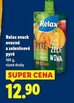 Lidl Relax snack ovocné a zeleninové pyré nabídka