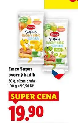Lidl Emco super ovocný hadík nabídka