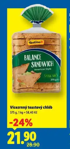 Lidl Vícezrnný toastový chléb nabídka