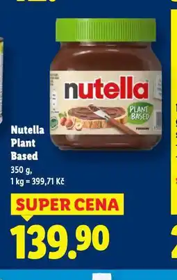 Lidl Nutella plant based nabídka