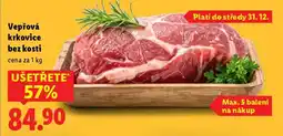 Lidl Vepřová krkovice bez kosti nabídka