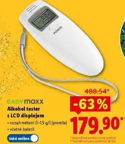 Lidl Alkohol tester s LCD displejem nabídka