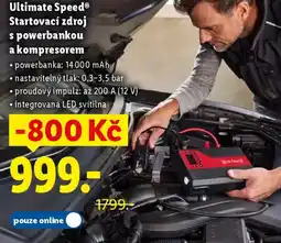 Lidl Ultimate Speed® Startovací zdroj s powerbankou a kompresorem nabídka