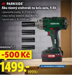 Lidl PARKSIDE Aku rázový utahovák na kola auta, 4 Ah nabídka