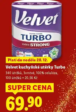 Lidl Velvet kuchyňské utěrky Turbo nabídka