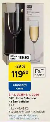 Tesco F&F Home Sklenice na šampaňské nabídka