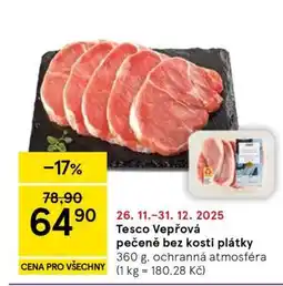 Tesco Tesco Vepřová pečeně bez kosti plátky nabídka