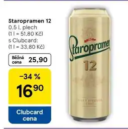 Tesco Staropramen 12 nabídka