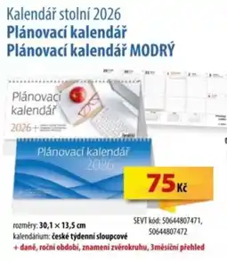 SEVT Kalendář stolní 2026 Plánovací kalendář Plánovací kalendář MODRÝ nabídka
