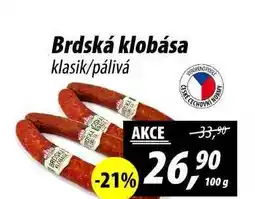 ZEMAN Brdská klobása klasik/pálivá, 100 g nabídka