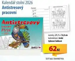 SEVT Kalendář stolní 2026 Antistresový pracovní nabídka