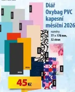 SEVT Diář Oxybag PVC kapesní měsíční 2026 nabídka