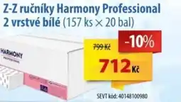 SEVT Z-Z ručníky Harmony Professional 2 vrstvé bílé nabídka