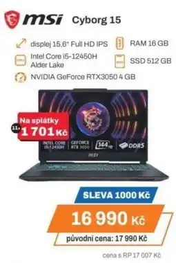 Expert MSI Cyborg 15 nabídka