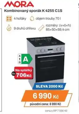 Expert MORA Kombinovaný sporák K 4255 C1S nabídka