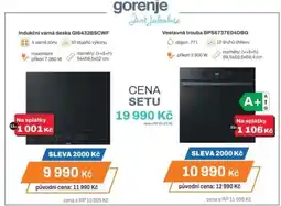 Expert Gorenje Indukční varná deska G16432BSCWF + Vestavná trouba BPS6737E04DBG nabídka
