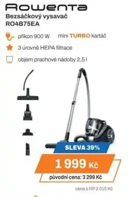 Expert Rowenta Bezsáčkový vysavač RO4B75EA nabídka
