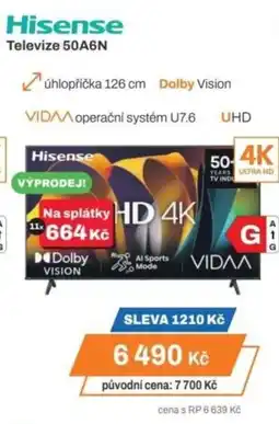 Expert Hisense Televize 50A6N nabídka